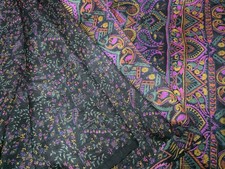 Vintage Silk Saree, 100 Pure Silk Fabric, 5 Yards Ethnic Indian Printed Sari