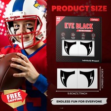 Cerlaza 48 Pairs Eye Black Stickers Football Baseball Soccer Sports Game Day