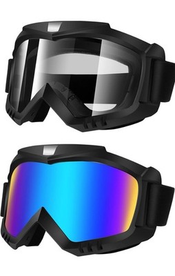 Dirt Bike Goggles, Motorcycle Goggles, 2 Pack ATV, Ski, Windproof Glasses (NEW)
