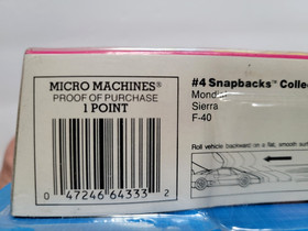 Vintage Galoob 1989 Micro Machines Snap Backs #4 Mondial Sierra F-40 6433 NEW