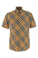 Burberry Check Beige Cotton Shirt New  Authentic