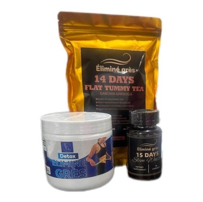 Elimine Gres Detox Weight Loss Bundle Tea Capsules Cream 14 15 Day Set