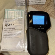 VTG Sony Watchman FD-285 W/Box Pouch, Earphone 1994 Tested Working