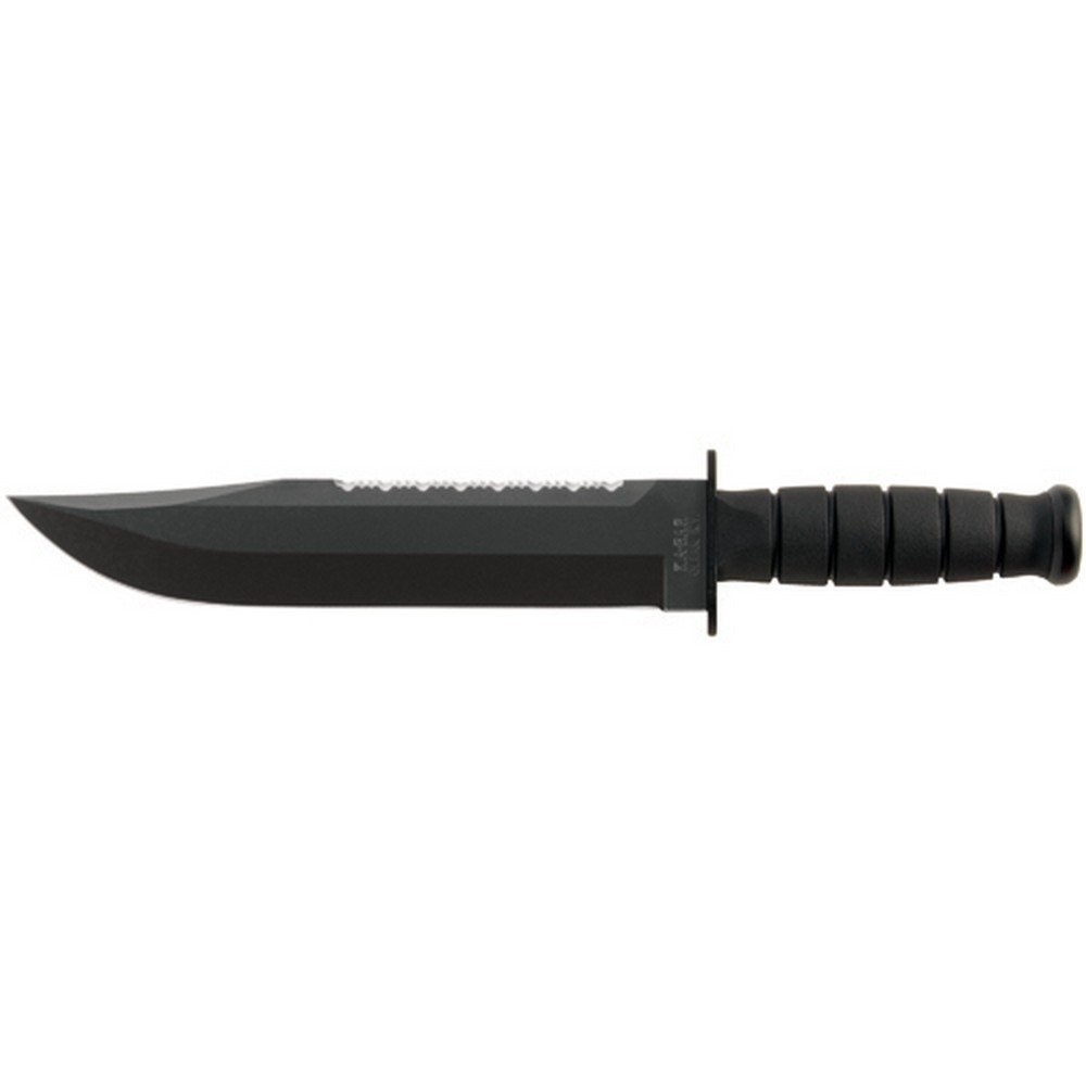 Ka-Bar Big Brother Fighting/Utility Fixed Blade Black Leather Belt Sheath - 2211