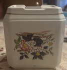 Vintage Royal Crown ARNART Creation Ceramic Floral Square Vase/Ginger Jar/ Tea — photo 7