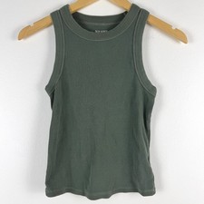 Old Navy Ribbed Tank Top Alpine Tundra Green Racerback Sleeveless Women XS