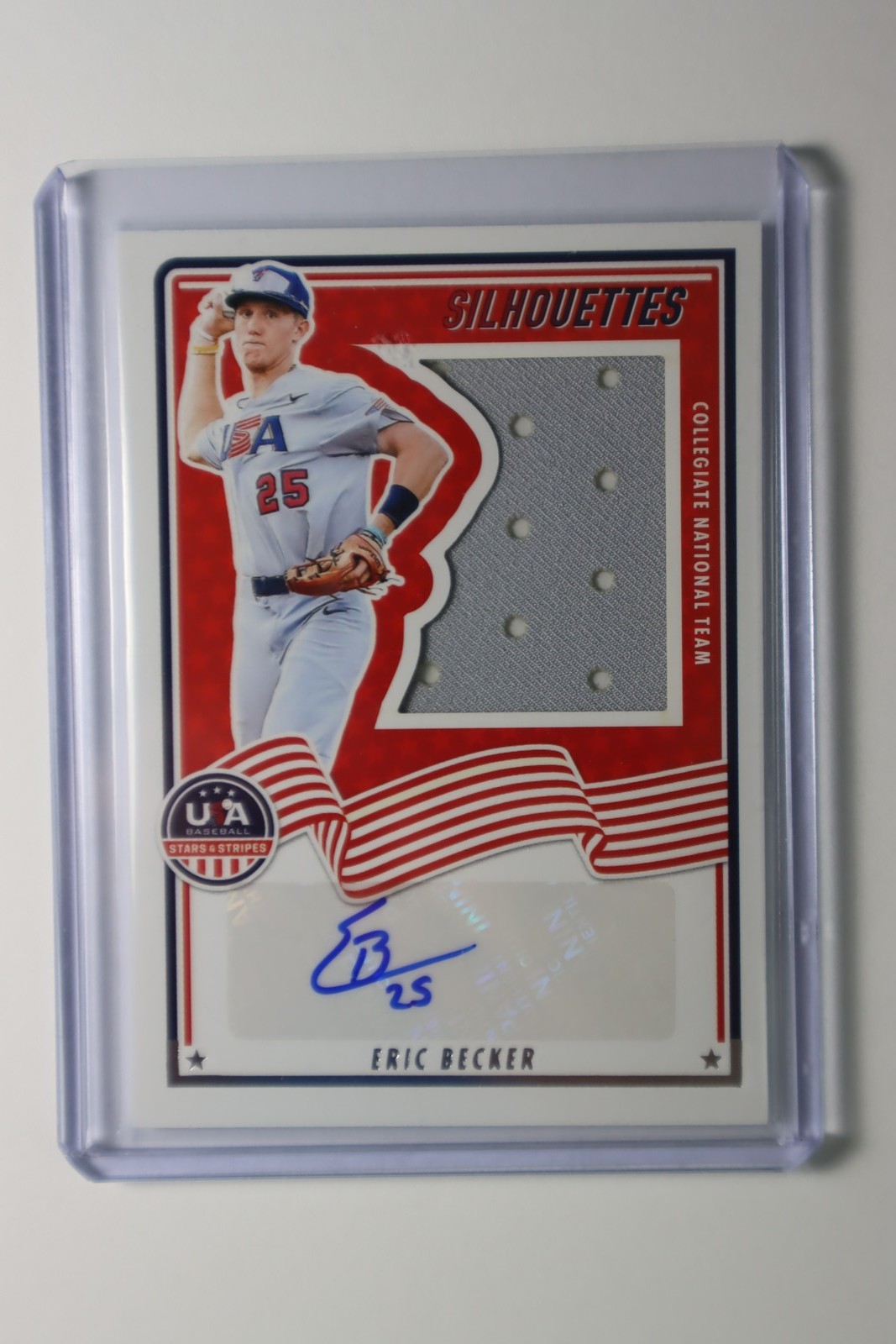 2025 Panini USA Baseball Stars & Stripes ERIC BECKER Auto Patch /199 #USA-EB