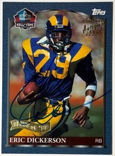 Eric Dickerson signed 1999 Topps Hall of Fame Class of 99 On Card Auto-Certified
