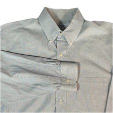 Brooks Brothers Regent Dress Shirt White Blue Relaxed Fit Cotton Men s 16-5