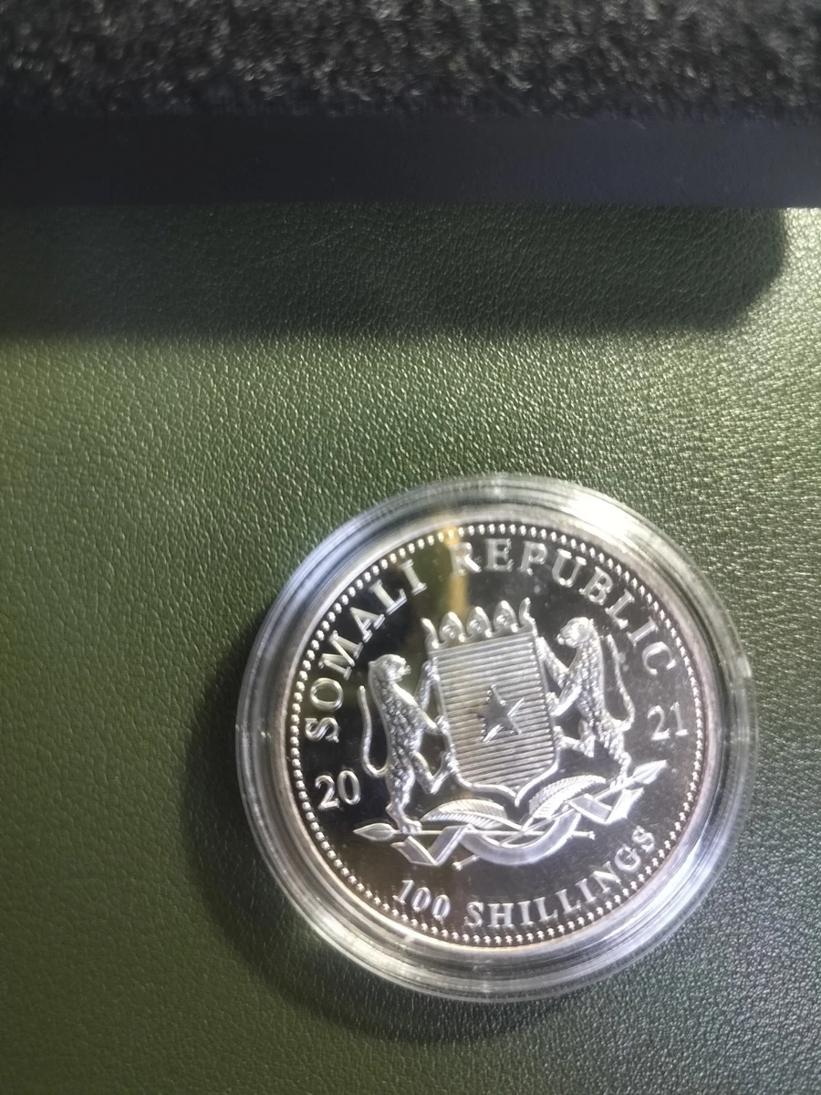 1 OZ PLATA SILVER ELEPHANT SOMALIA.2021.PLATA .9999.PROOF. BELLA.ELE-18