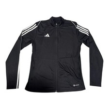 Adidas Aeroready Boys Full Zip Track Jacket Size Medium Black Slim Fit Training