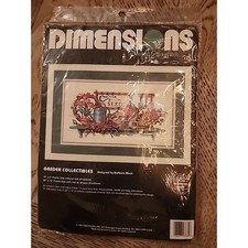 Dimensions Counted Cross Stitch Garden Collectibles Flowers 3782 New Vintage