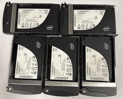 Lot of 5 Intel X25-E Extreme 64GB 2.5  SLC SSD SSDSA2SH064G1GC Health  90%