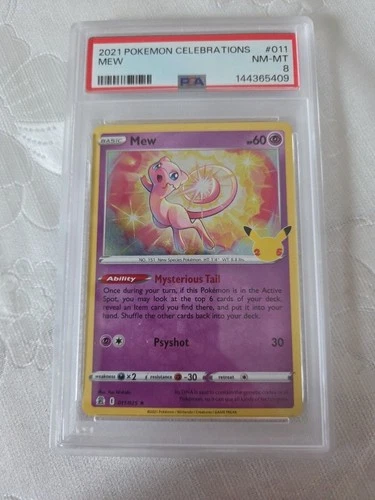 2021 Pokemon Celebrations MEW 011/025 Holo PSA 8 JUST GRADED