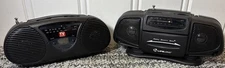 Set of 2 VTG LIFELONG Mini Baby Boom Box AM/FM Portable Radio Tested & Works