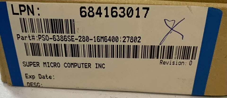 AMD Opteron PSO-6386SE-280-16M6400 16 Core 2.8GHZ 16MB Cache CPU Processor "O1A" - Image 4 of 4