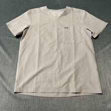 FIGS Men's Scrub Set Size M Gray Technical Collection V-Neck Top Cargo Pants