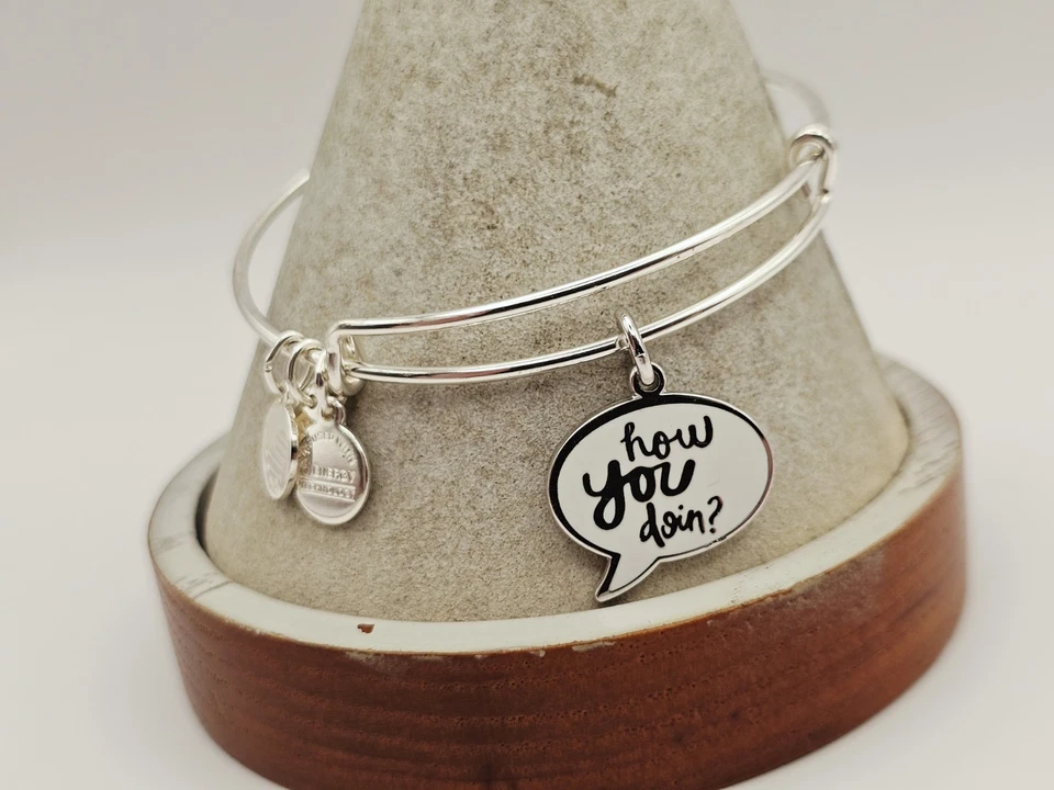Alex & Ani Silver " Friends TV Show" How You Doin" 🤔 😀 Charm Bracelet ✨️ - Image 2 of 4