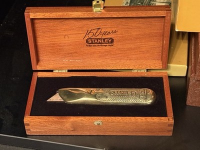 Stanley 150th Anniversary Brass Utility Knife w/Original Presentation Case