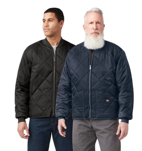 Dickies Mens Diamond Quilted Jacket Full Zip Coat - A875X - New