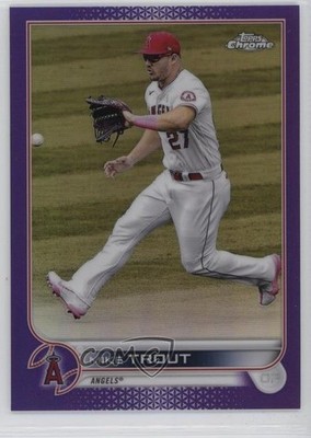 2022 Topps Chrome Purple Refractor 180/250 Mike Trout #200 b5f