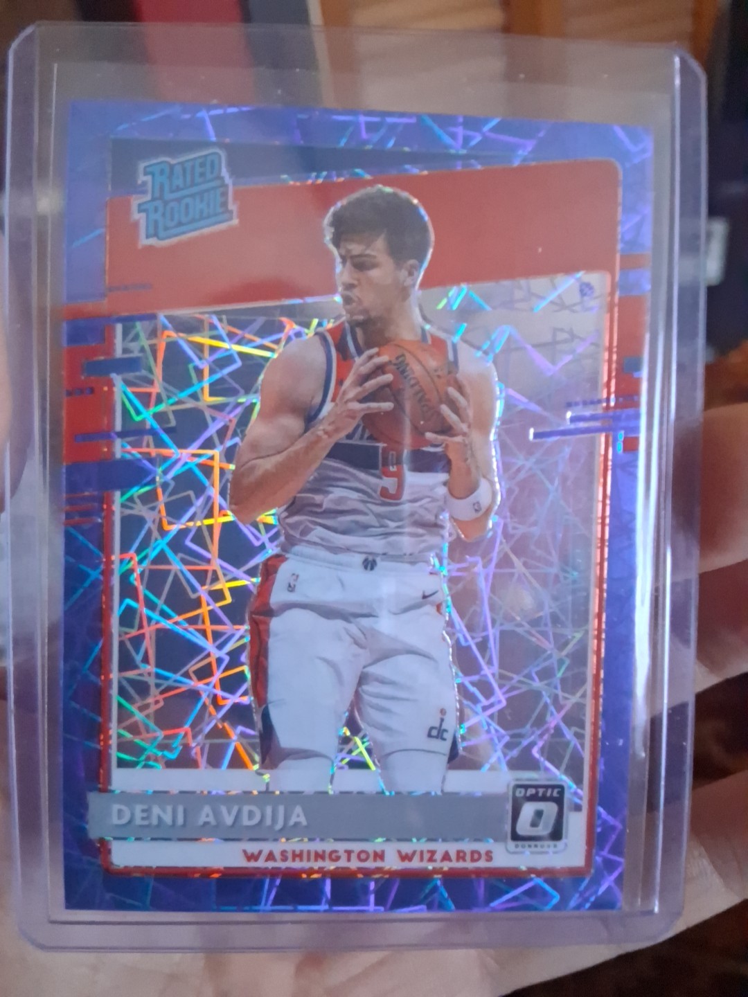 2020-21 Donruss Optic Deni Avdija Blue Velocity Prizm #159 Rookie Wizards 🔥📈