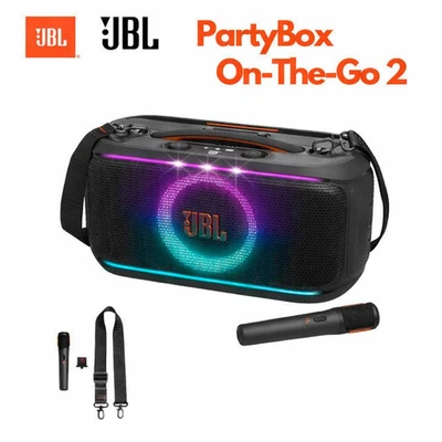 JBL PartyBox On The Go 2 Altavoz Bluetooth Portátil Karaoke con Micrófonos - Imagen 1 de 4