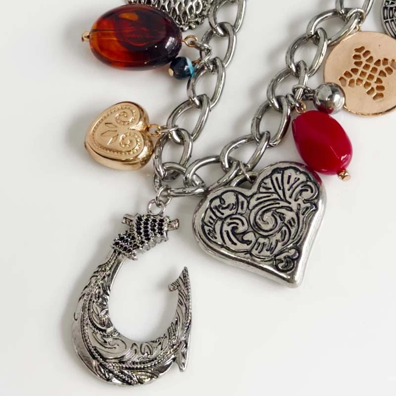 16" Anthropologie Boho Bib Statement Necklace Retro Women Party Vacation Jewelry - Image 3 of 4