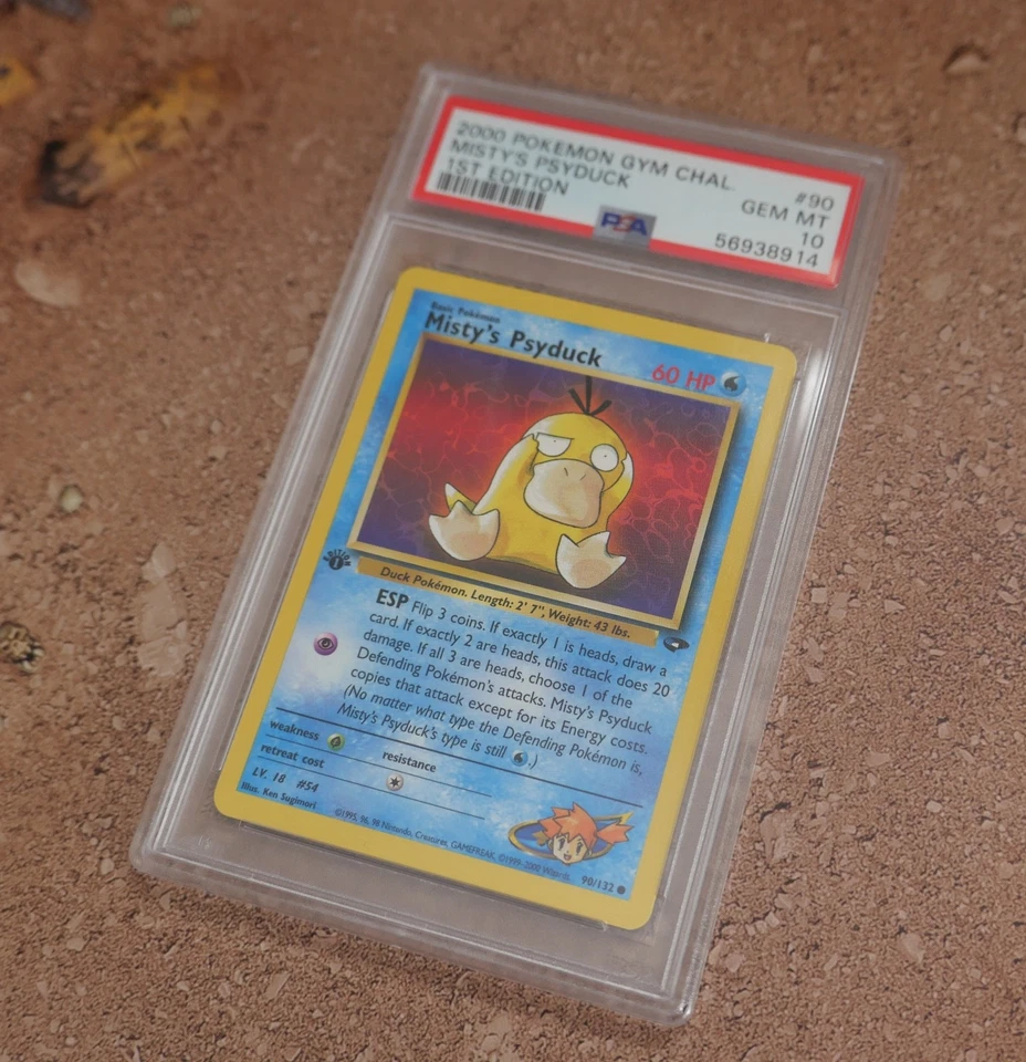 Pokémon 1st Edition Misty's Psyduck PSA 10 90/132 Gym Set First 2000 Pokemon TCG - Image 3 of 4