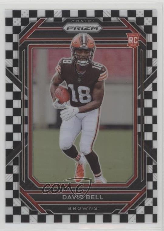 2022 Panini Prizm Rookies Black & White Checker Prizm David Bell #334 0r98