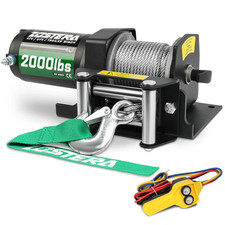 ZOSTERA Electric Winch 2000LBS Steel Cable Boat Trailer ATV/UTV Towing NEW