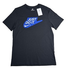 Nike Men's Medium Dri-Fit Just Do It Black Graphic Basketball The Nike Tee