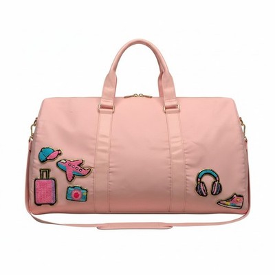 Stoney Clover Lane Flamingo Classic Duffle Bag 6 Patches Brandnew $208