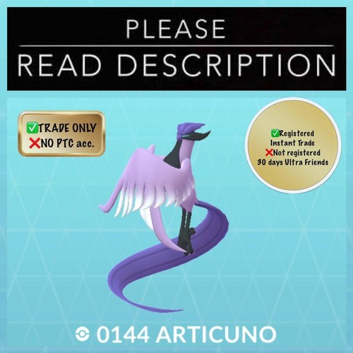 Articuno Galarian (Instant Registered or 30 Days Ultra Friends) - Pokemon Go