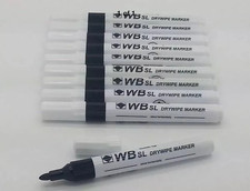 Image of 2X Pack Of 10 Wb Sl Dry Wipe Markers Black Bullet Tip