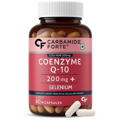 Carbamide Forte Coenzyme Q10 200mg w/ Piperine 5mg | Heart & Vascular Support 60