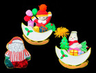 Three Silky, Satin Holiday Christmas Ornaments — photo 2