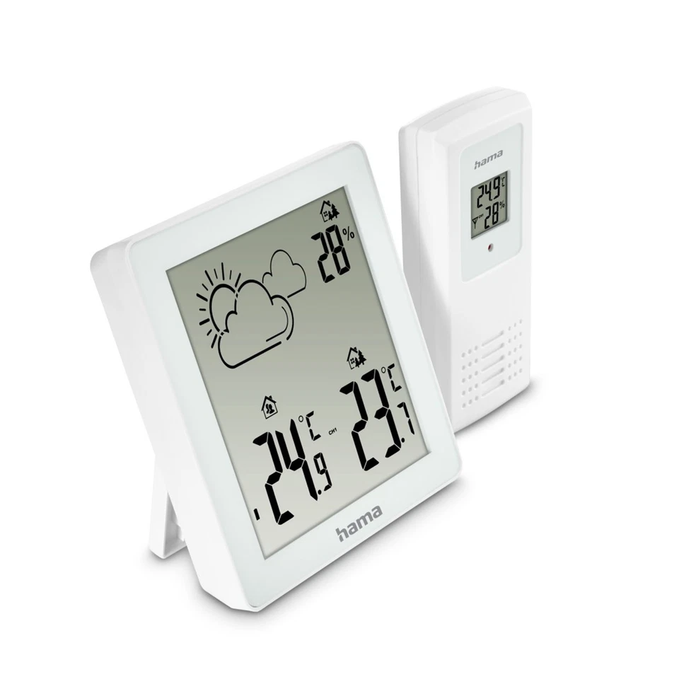 Hama Wetterstation Funk Thermo Hygrometer Digital Außensensor Wettervorhersage - Bild 2 von 4