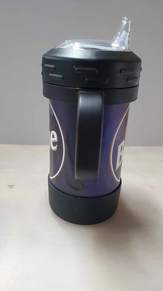 Divertida taza aislada para sorber cerveza azul con aislamiento de 10 oz con estampado UV con temática completa para adultos Foto 2 de 4