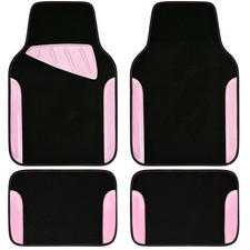 Car Pass Jelly Waterproof Car Floor Mats Pink Girly 4pcs