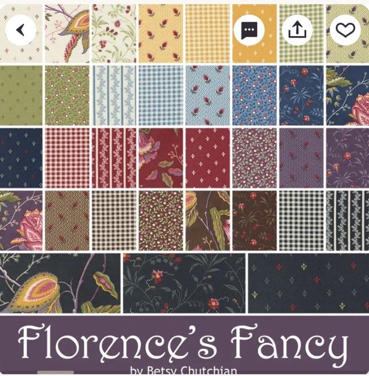 NIP Florence’s Fancy 1860-1900 Betsy Chutchian Moda Charm Pack (42) 5” - Image 2 of 2