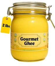 Premium Gourmet Clarified Butter-Natural & Pure Grass-Fed Ghee - 2 lbs