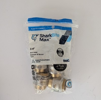 SharkBite Max 3/4'' End Stop, 4 pack, #UR518A4
