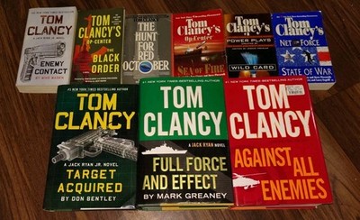 Tom Clancy Mixed Lot Of 9 Jack Ryan Op Center