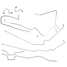 Brake Line Kit Complete Tubes 1987-95 Jeep Wrangler YJ Without ABS Stainless 7pc