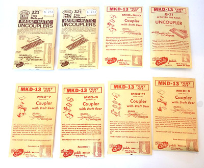 Lot Of 8 Kadee HO Scale Asst Couplers/Uncouplers - New Old Stock