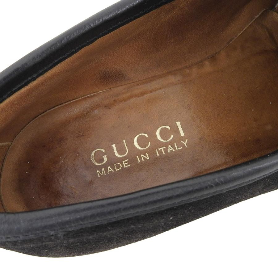 GUCCI Women's Horsebit Suede Loafers Dress Shoes Size:6.5/JP:23.5 141159K Authen thumbnail 9