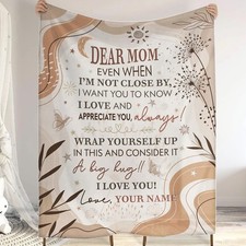 Custom To My Mom Blanket Personalized Mother  s Day Birthday Gift from Daughter