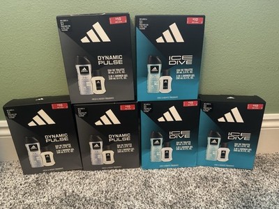 6 adidas Dynamic Pulse & Ice Dive Eau de Toilette Spray & Shower Gel Gift Sets