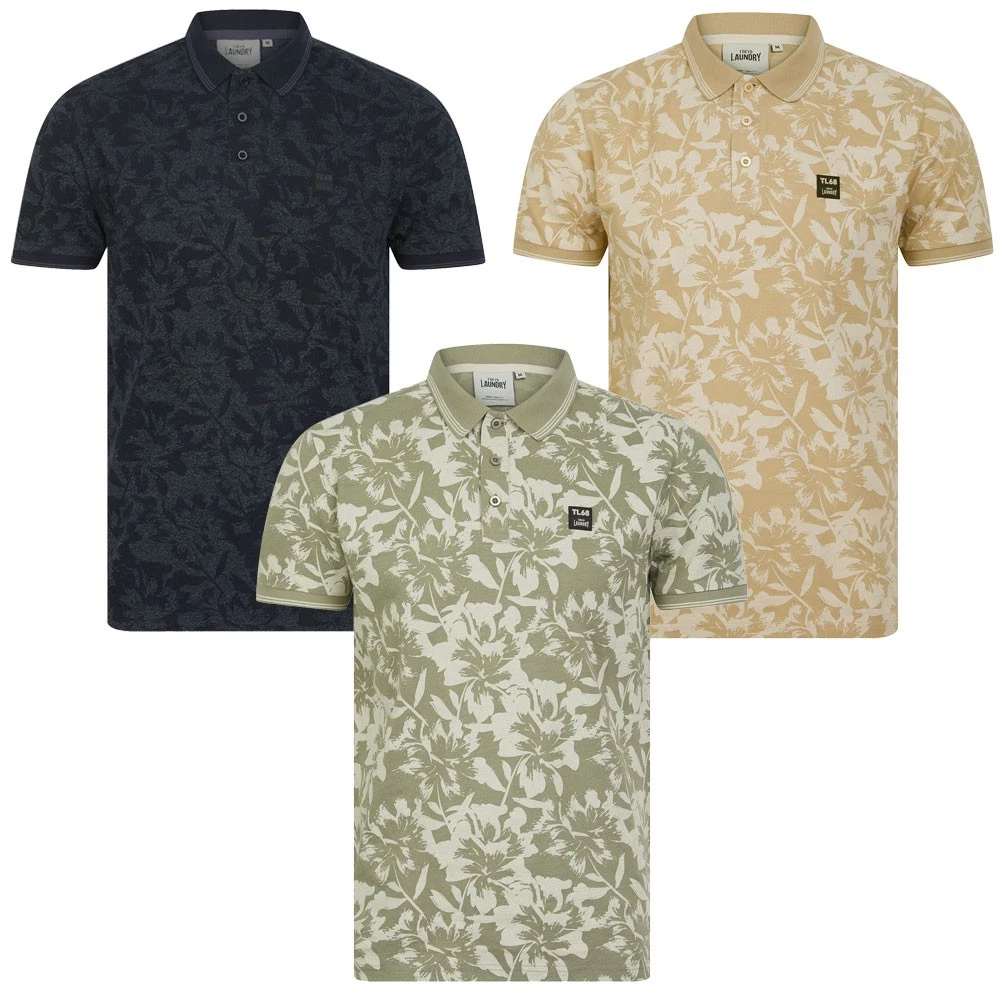 Tokyo Laundry Polo Shirt Men's Cotton Pique Tropical Hawaiian Print T-Shirt Top
Opens in a new windo